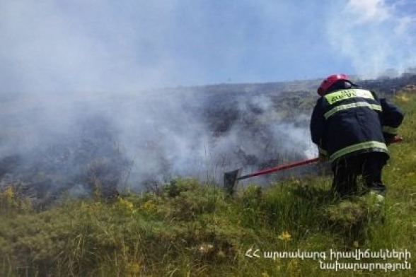 Արզնու ձորում այրվել է մոտ 20 հա բուսածածկույթ